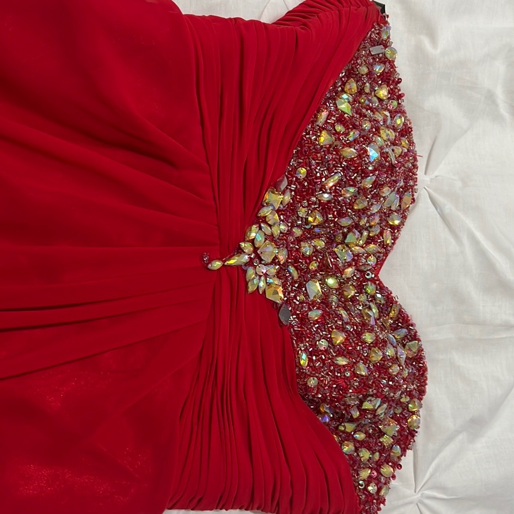 Fiesta prom or pageant dress. Size Medium with corset back.